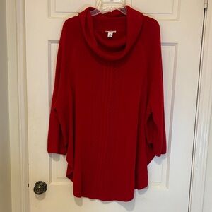 Westbound Women's Red Cowl Neck Sweater